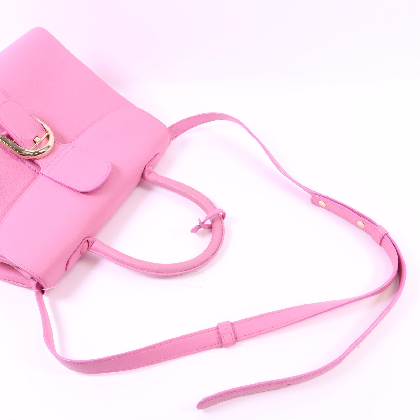 Delvaux 牛皮皮革Brillant MM金扣手挽肩背兩用袋