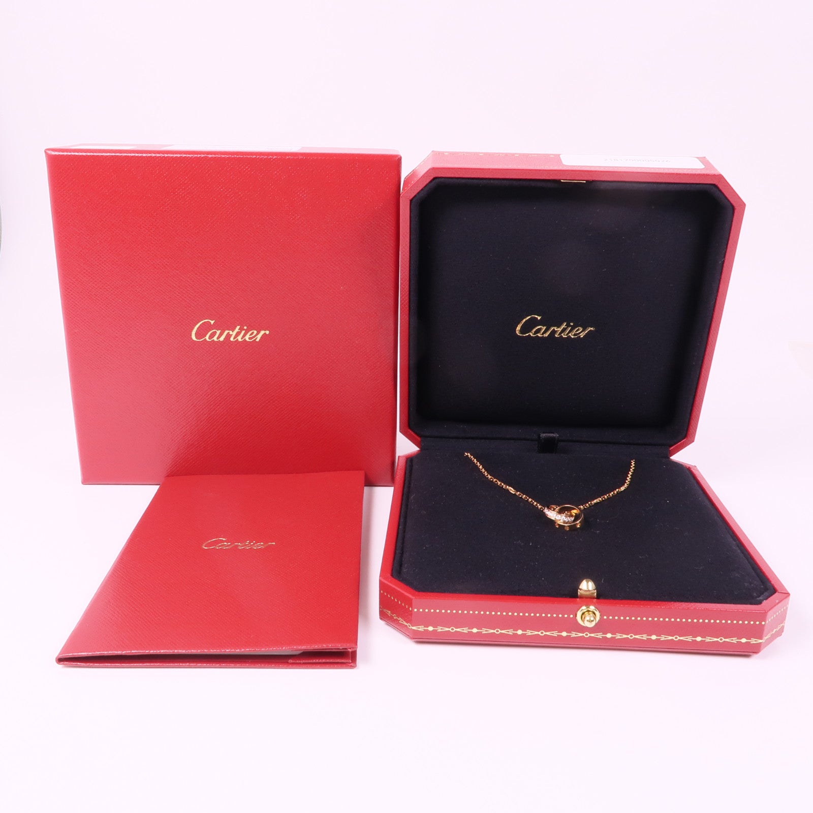 CARTIER 18K玫瑰金Love Diamond Necklace鑽石項鍊