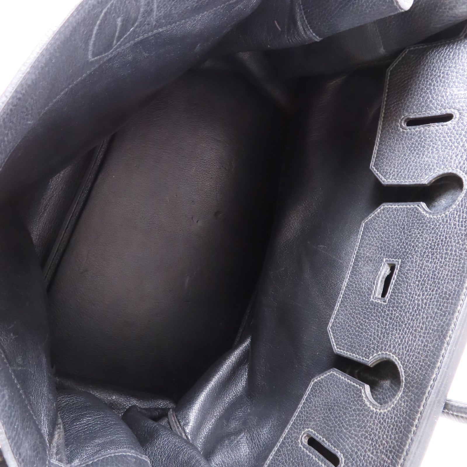 HERMES Ardennes皮革Haut A Courroie金扣手挽袋Noir/黑色