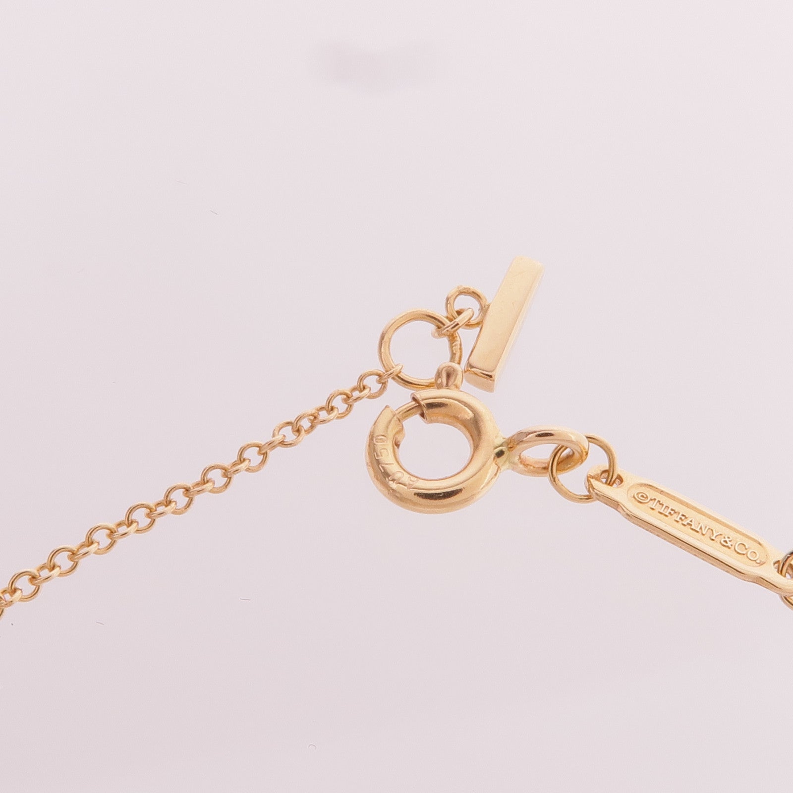 TIFFANY＆CO 18K玫瑰金T Smile Necklace項鍊