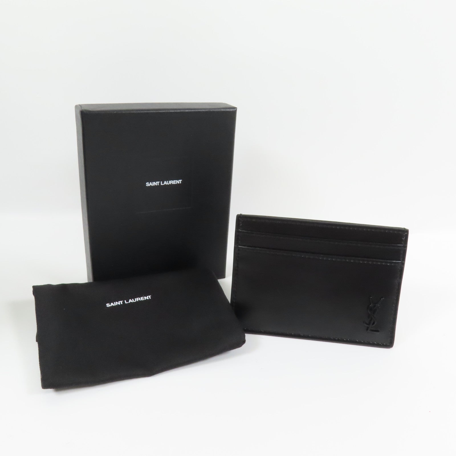 SAINT LAURENT 牛皮皮革TINY CASSANDRA Card Case卡片套