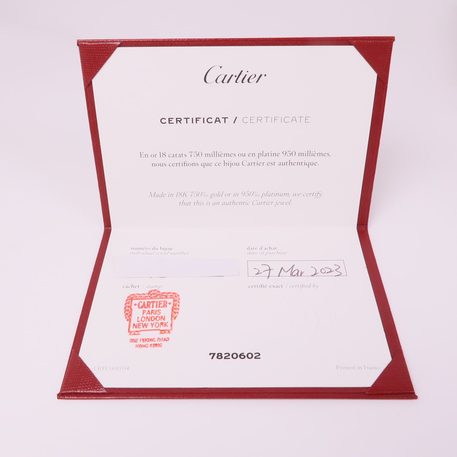 CARTIER 18K玫瑰金Love Diamond Necklace鑽石項鍊