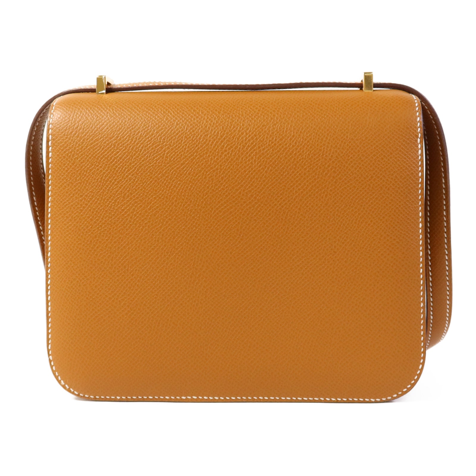 HERMES Epsom皮革Constance Mini金扣肩背袋Gold