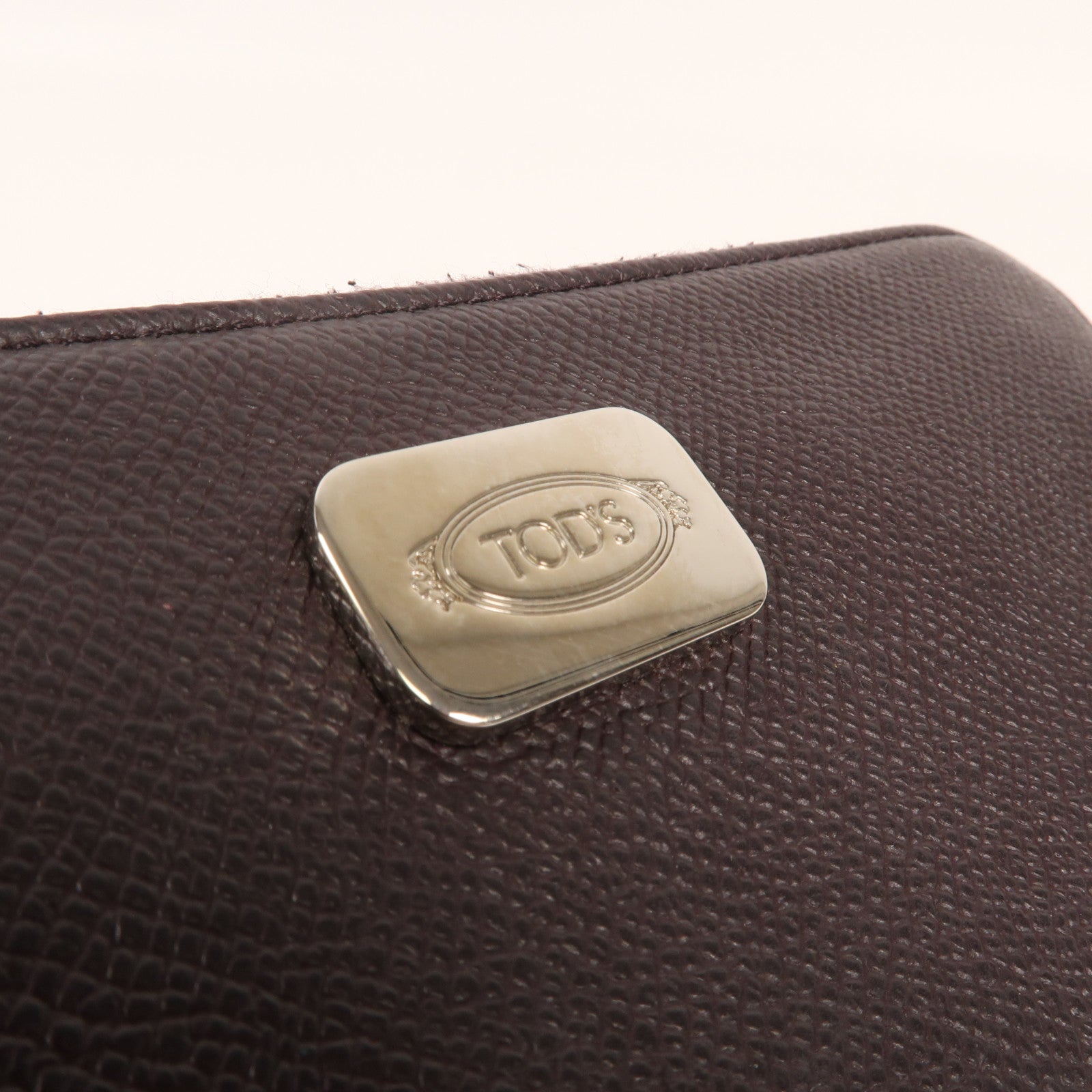 TOD'S 牛皮皮革Long Wallet銀扣長錢包