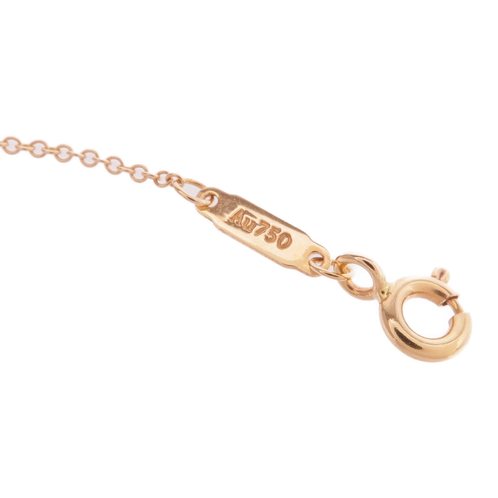 TIFFANY＆CO 18K玫瑰金T Smile Necklace項鍊