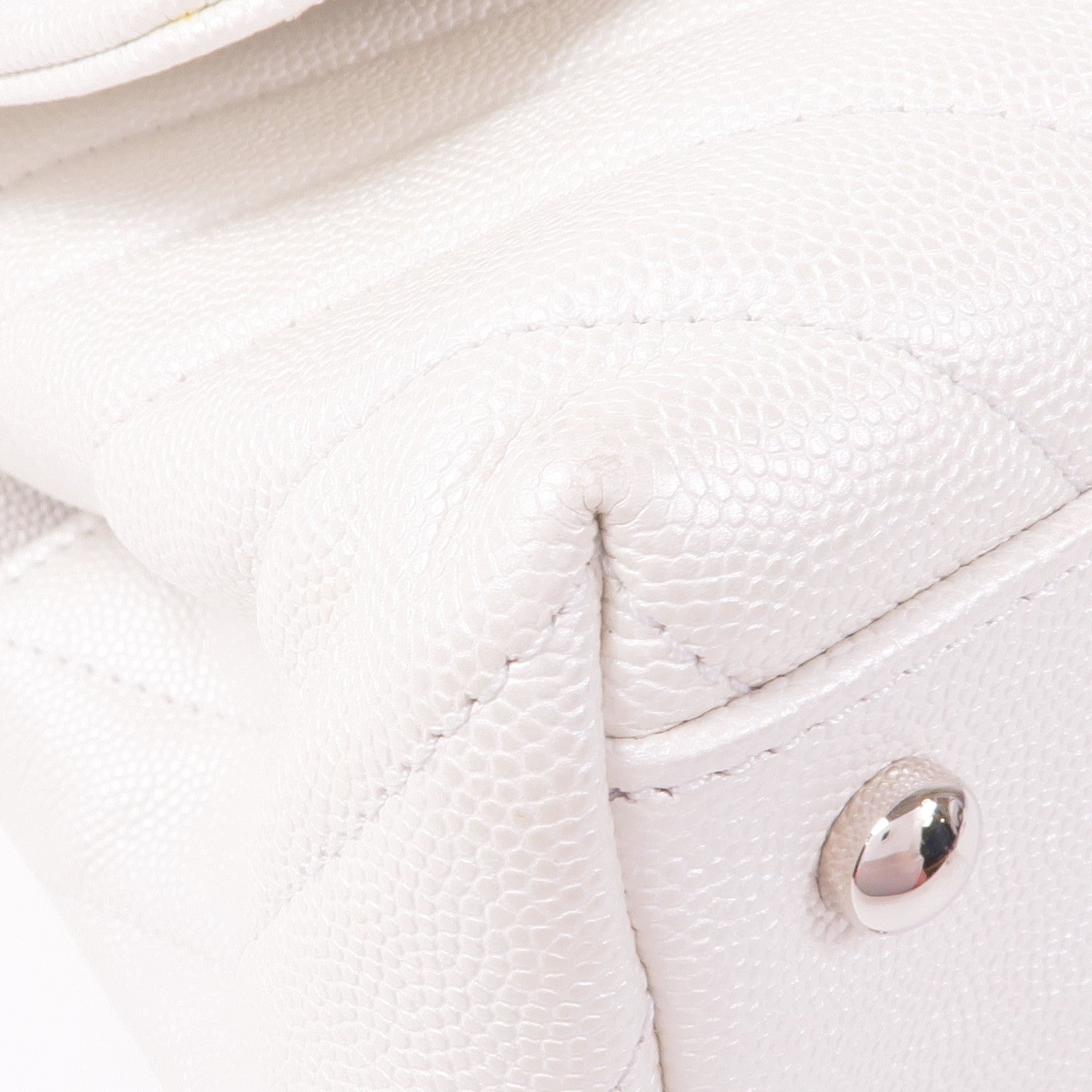 CHANEL 牛皮皮革Coco Handle銀扣鏈帶手挽肩背兩用袋