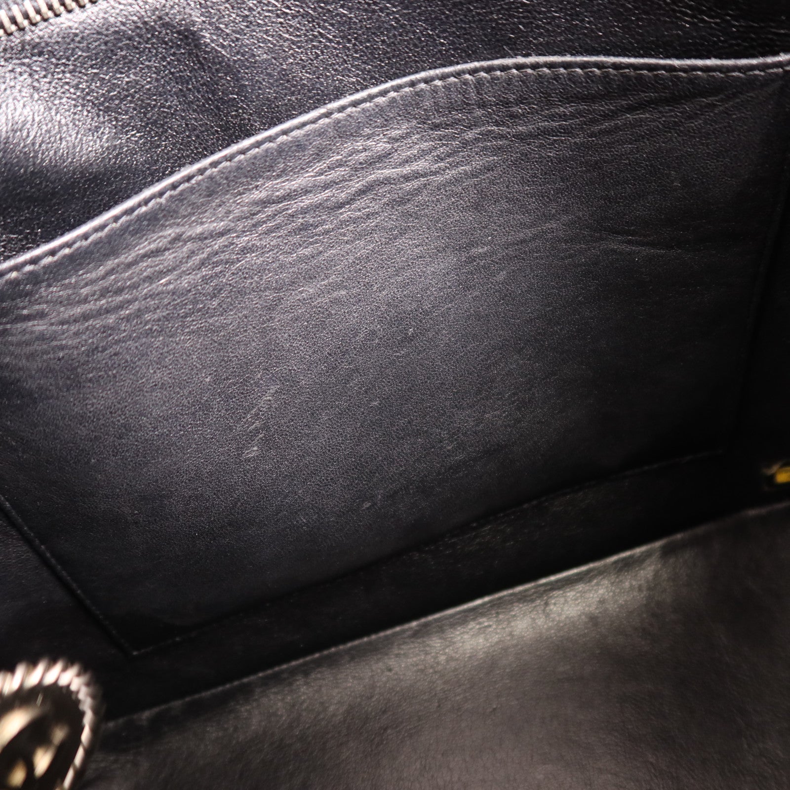 CHANEL 牛皮皮革Shoulder Bag銀扣手挽袋