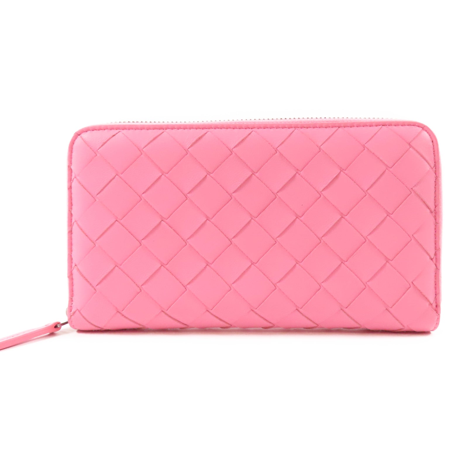 BOTTEGA VENETA 【激減優惠】牛皮皮革Long Round Wallet銀扣長錢包