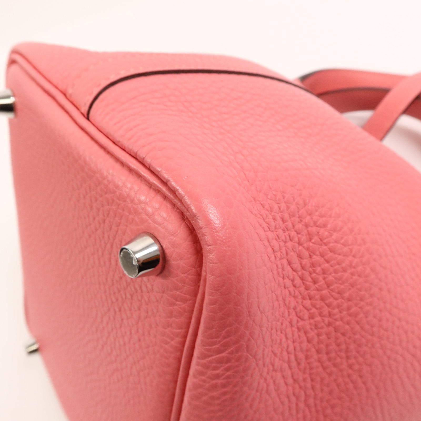 HERMES Clemence皮革Picotin PM手挽袋Rose Lipstick