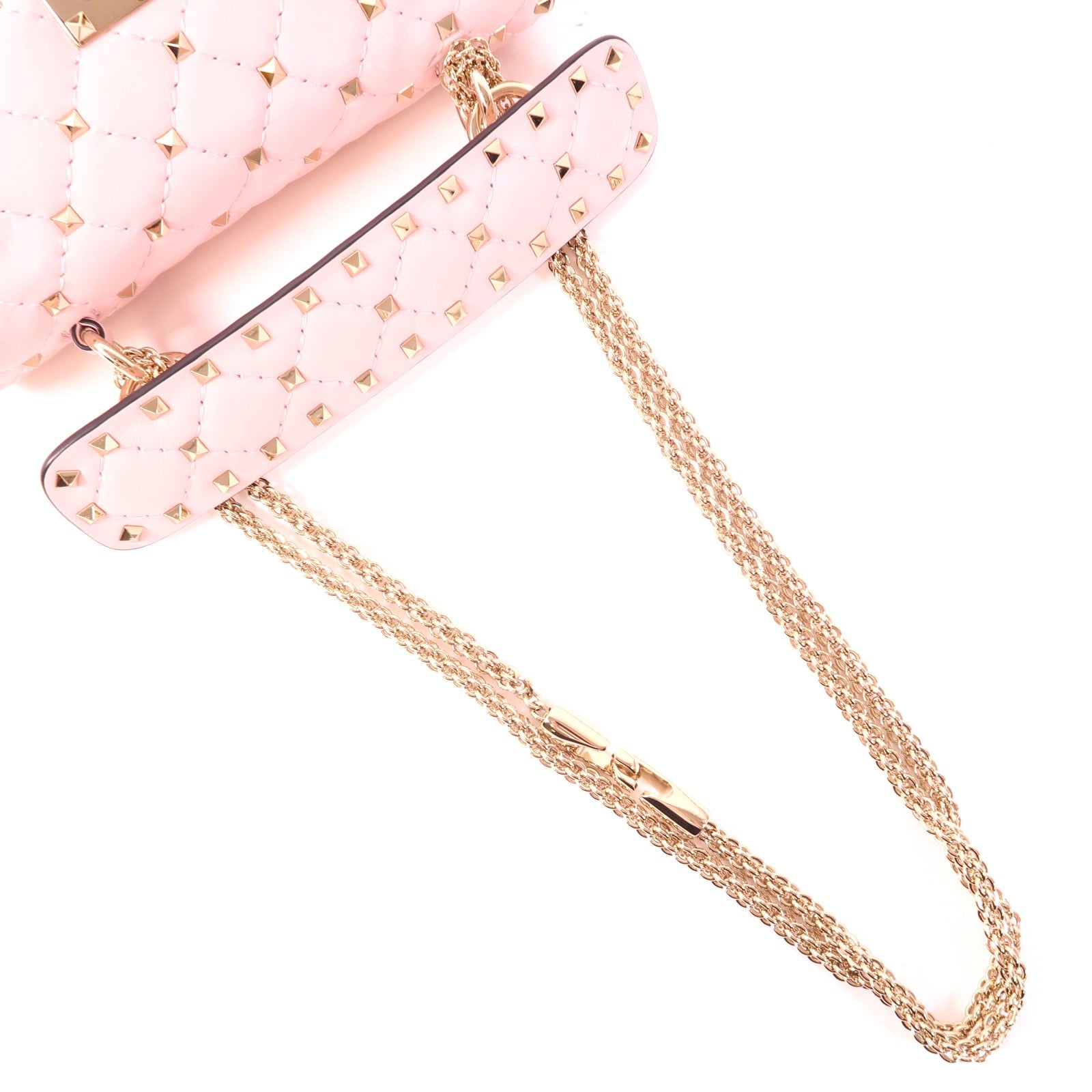 Valentino 皮革Rockstud Spike金扣手挽肩背兩用袋