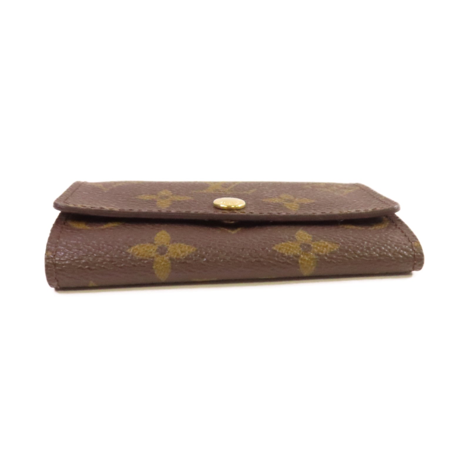 LOUIS VUITTON Monogram 5 Key Holder金扣鎖匙包啡色