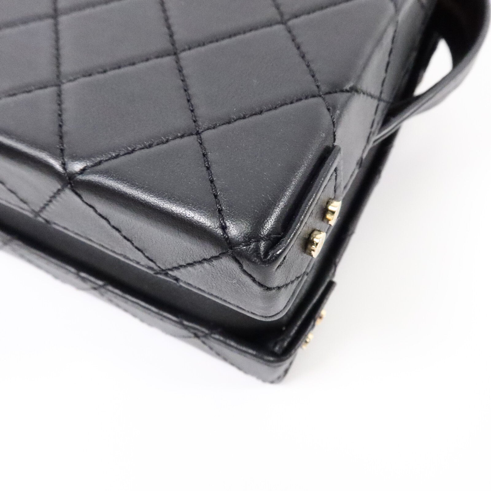 CHANEL 牛皮皮革Vanity Case鏈帶肩背袋