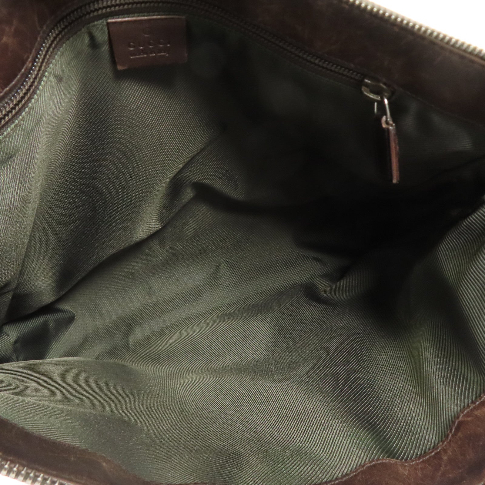 GUCCI 塗層帆布Shoulder Bag銀扣肩背袋