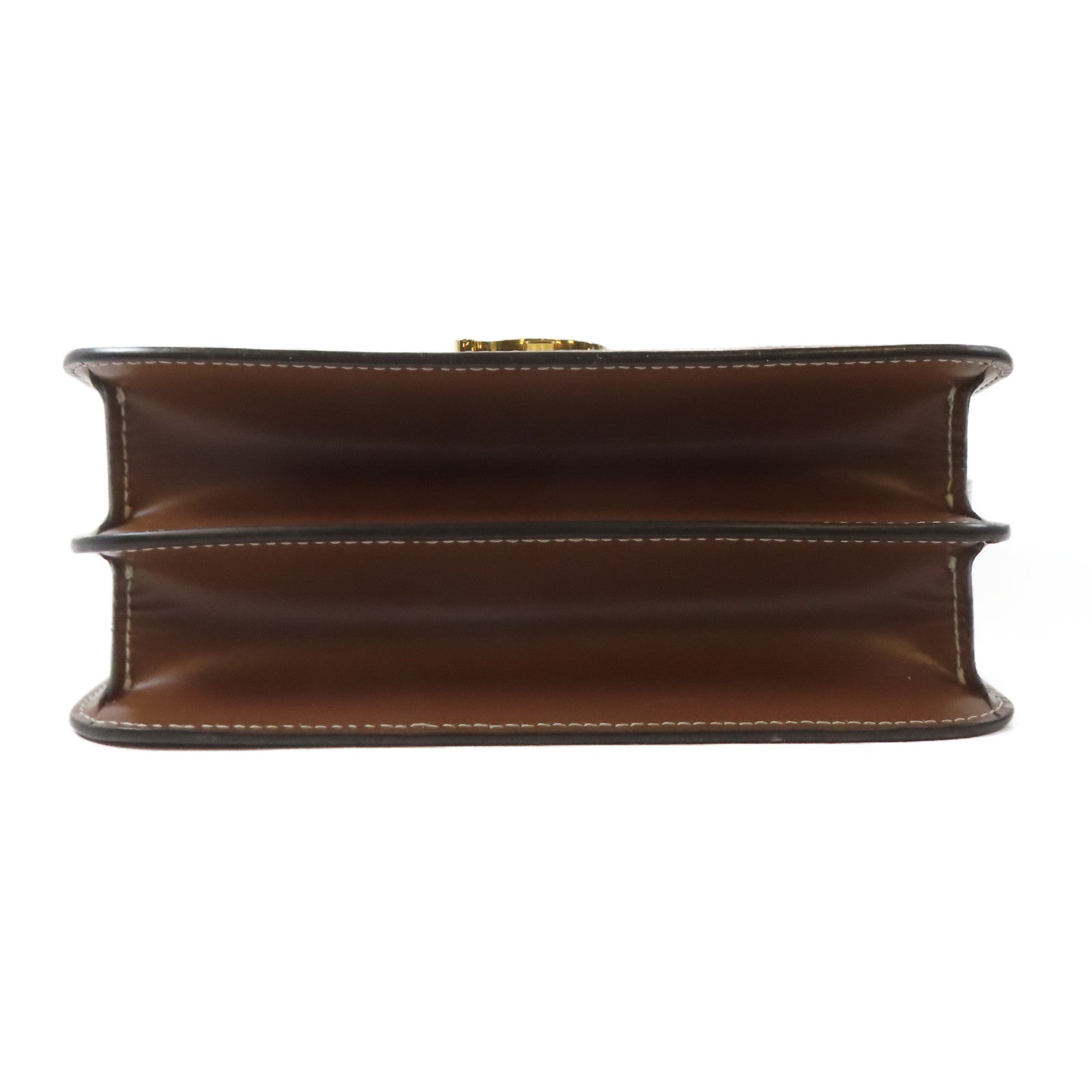BURBERRY 帆布/牛皮皮革Shoulder Bag金扣肩背袋米色/啡色