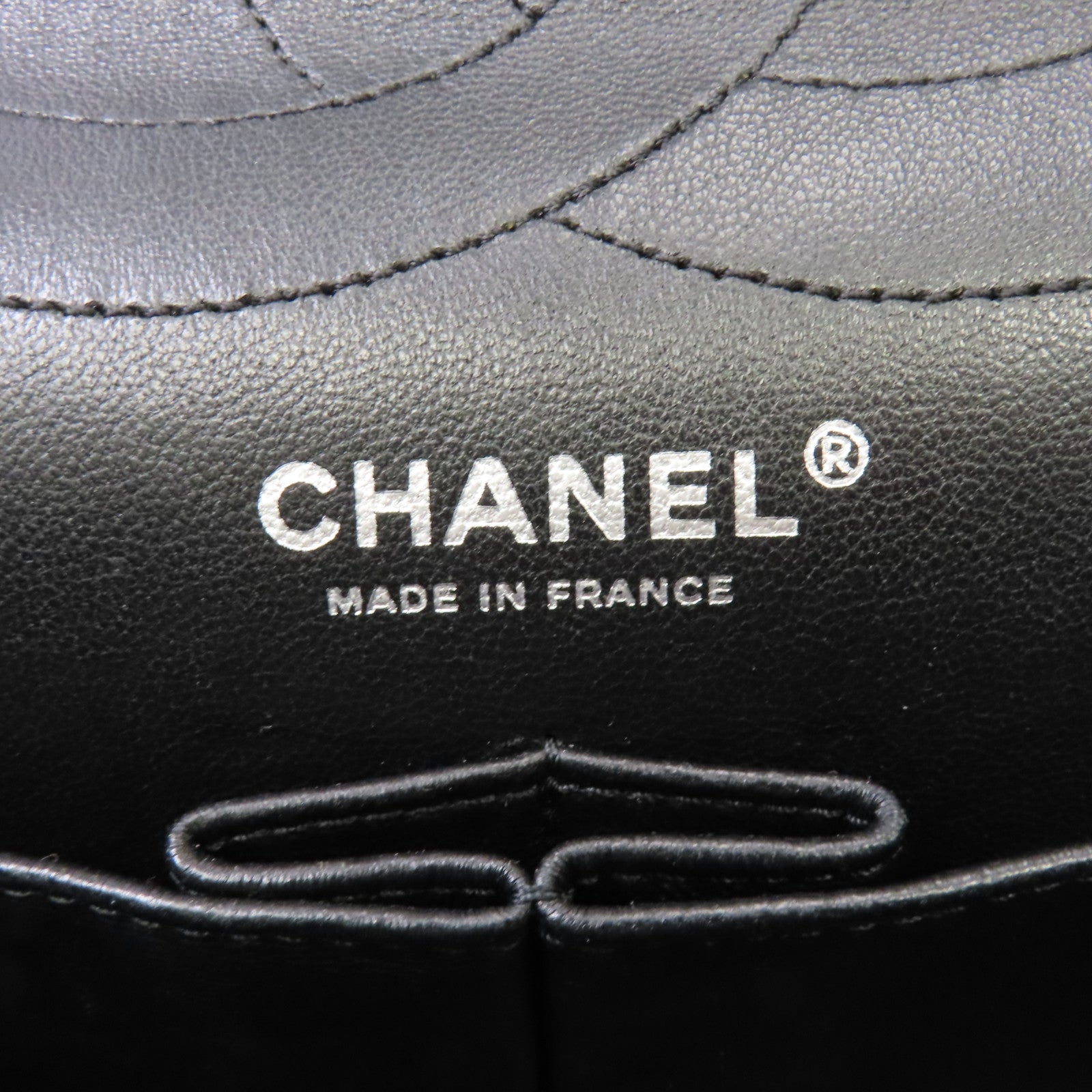 CHANEL 菱格漆皮皮革2.55 Chain Shoulder銀扣鏈帶肩背袋黑色