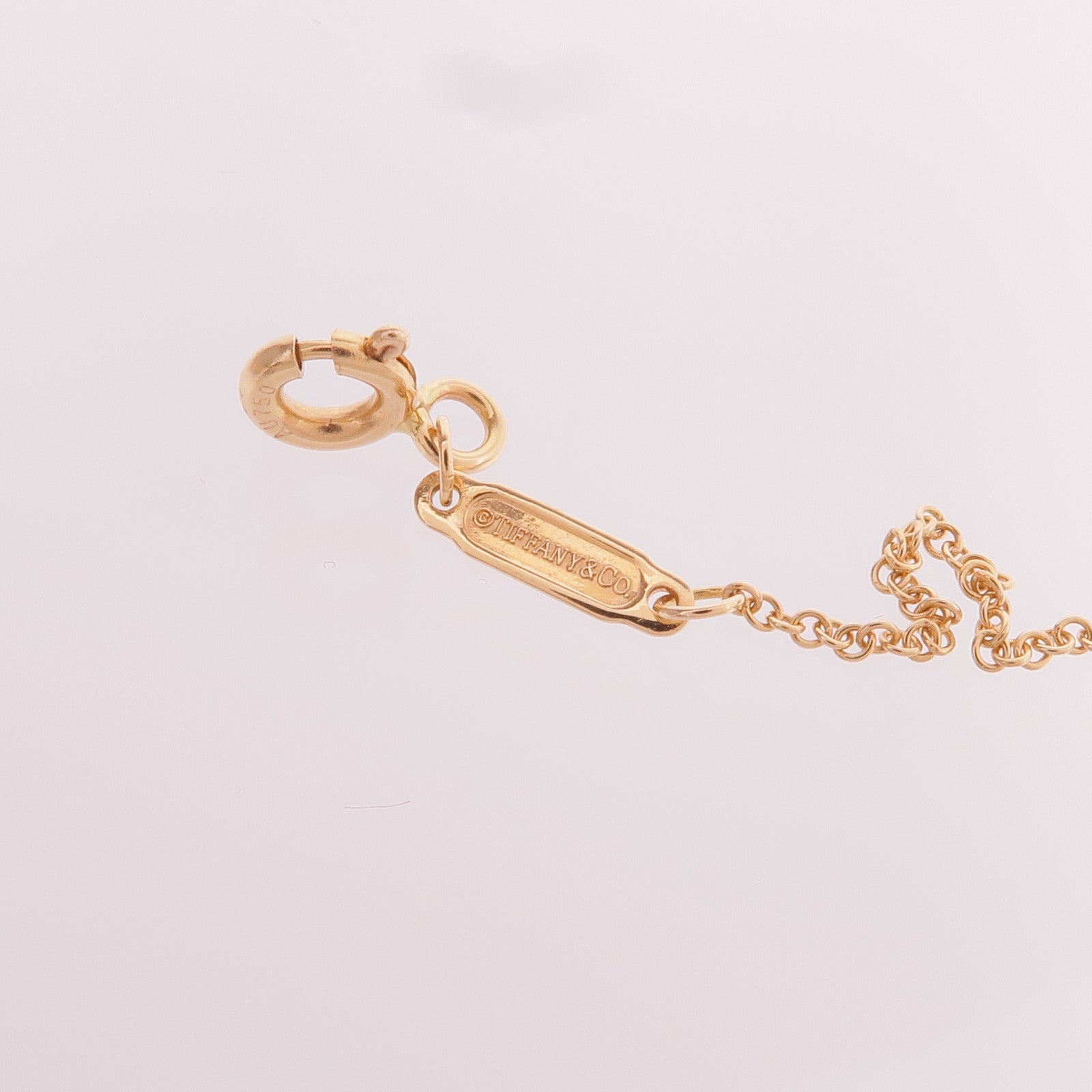 TIFFANY＆CO 18K玫瑰金T Smile Necklace項鍊