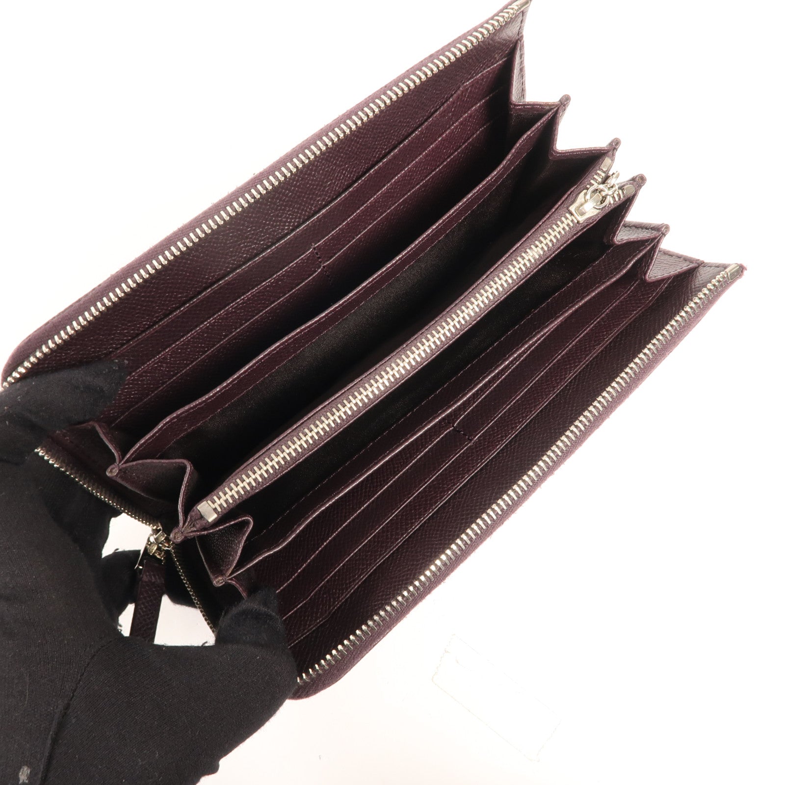 TOD'S 牛皮皮革Long Wallet銀扣長錢包