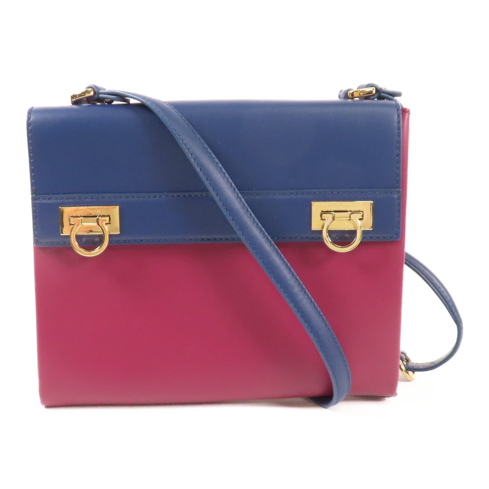 Salvatore Ferragamo 牛皮皮革Shoulder Bag金扣肩背袋