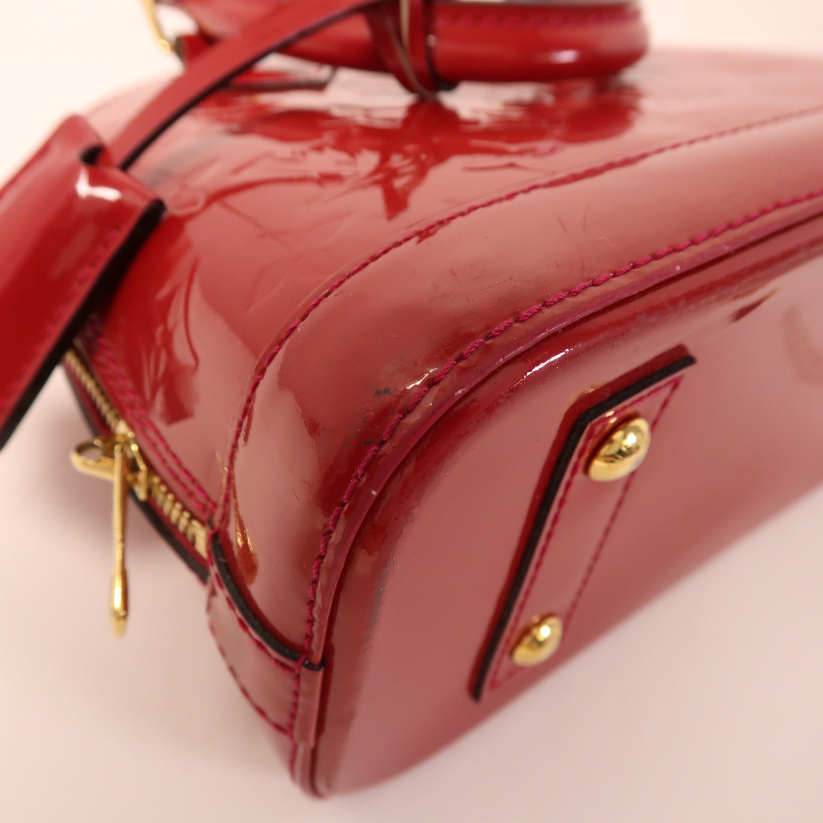 LOUIS VUITTON Vernis Alma BB金扣手挽肩背兩用袋