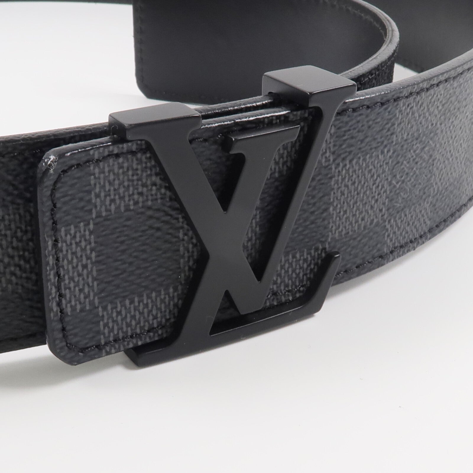LOUIS VUITTON Damier Graphite Initiales Belt腰帶