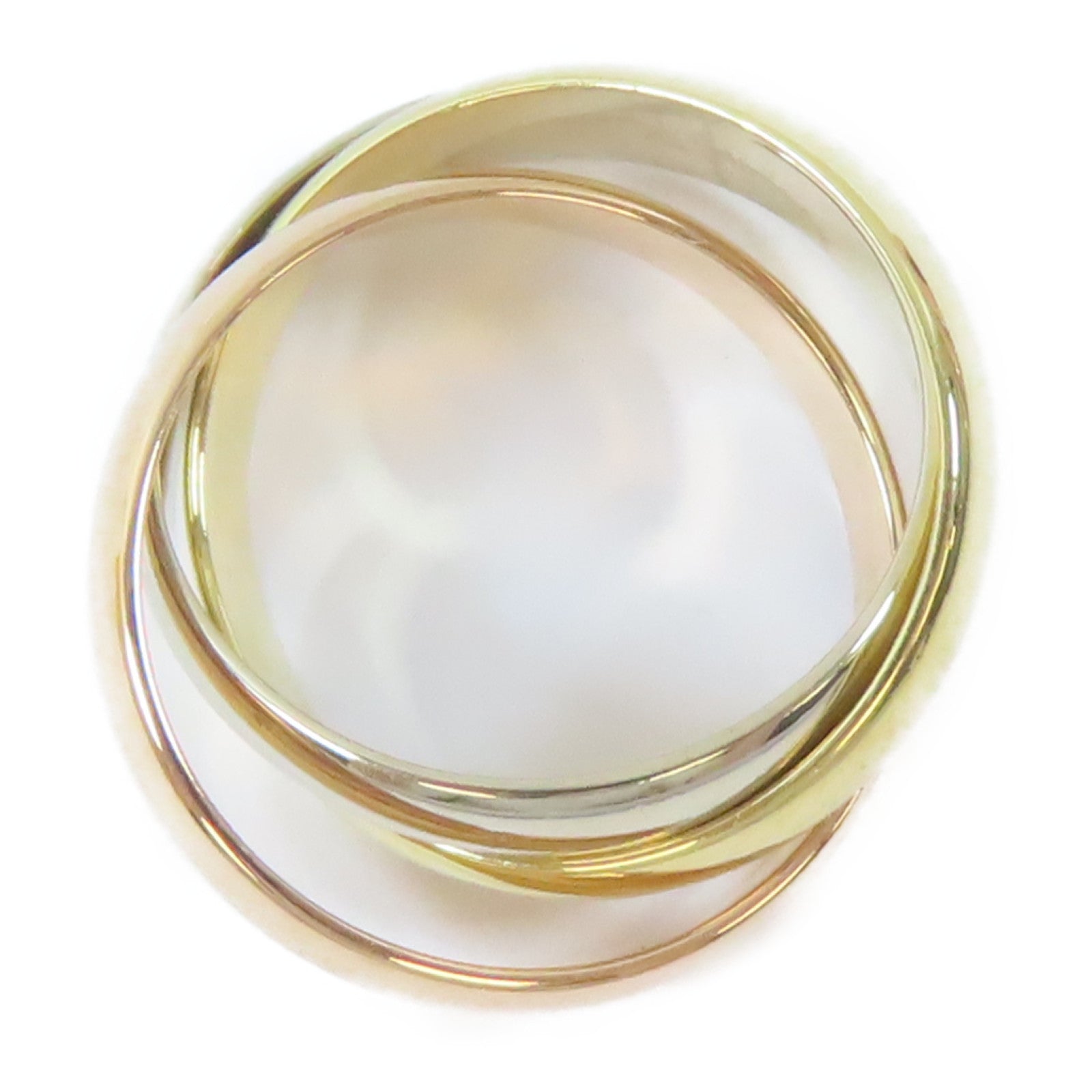 CARTIER 18K黃金/白金/玫瑰金Trinity Ring戒指Cartier#51/US#5.75