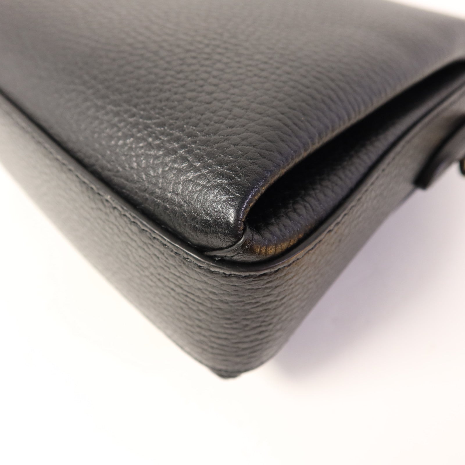 GUCCI 牛皮皮革Chain Shoulder金扣鏈帶肩背袋