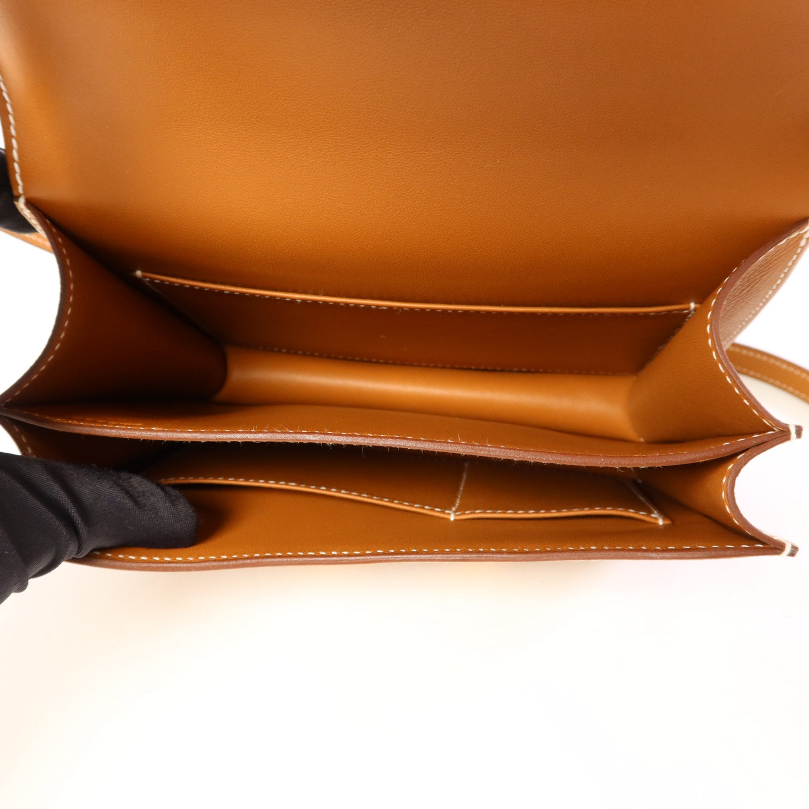 HERMES Epsom皮革Constance Mini金扣肩背袋Gold