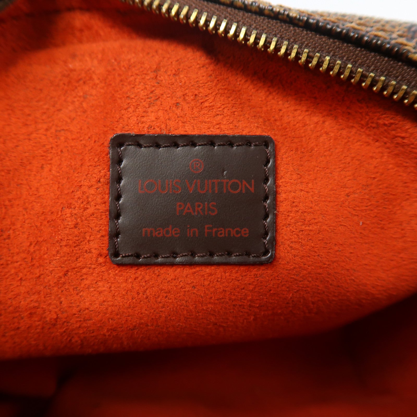 LOUIS VUITTON Damier Pochette Ipanema金扣手挽袋啡色