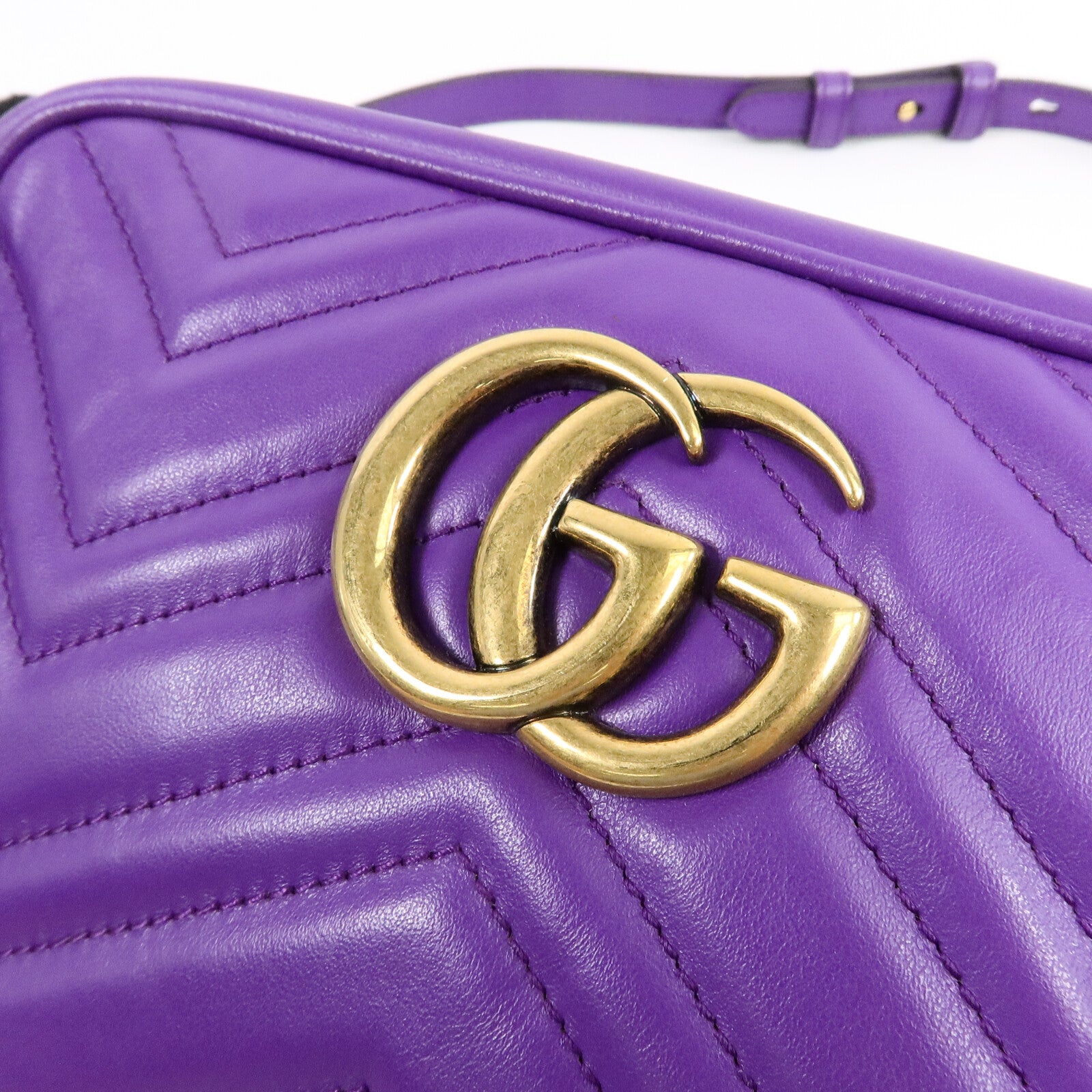 GUCCI 牛皮皮革GG Marmont肩背袋