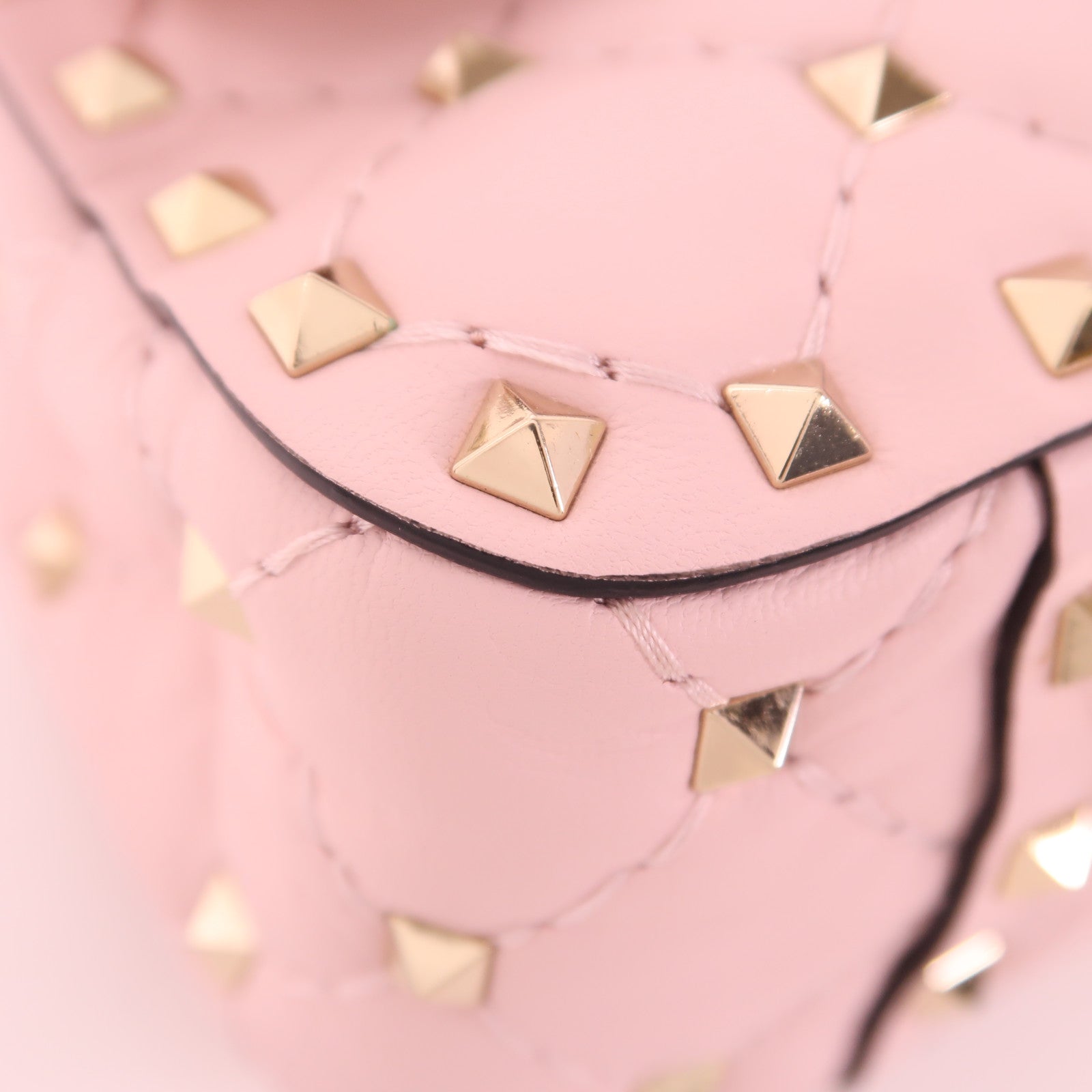 Valentino 皮革Rockstud Spike金扣手挽肩背兩用袋