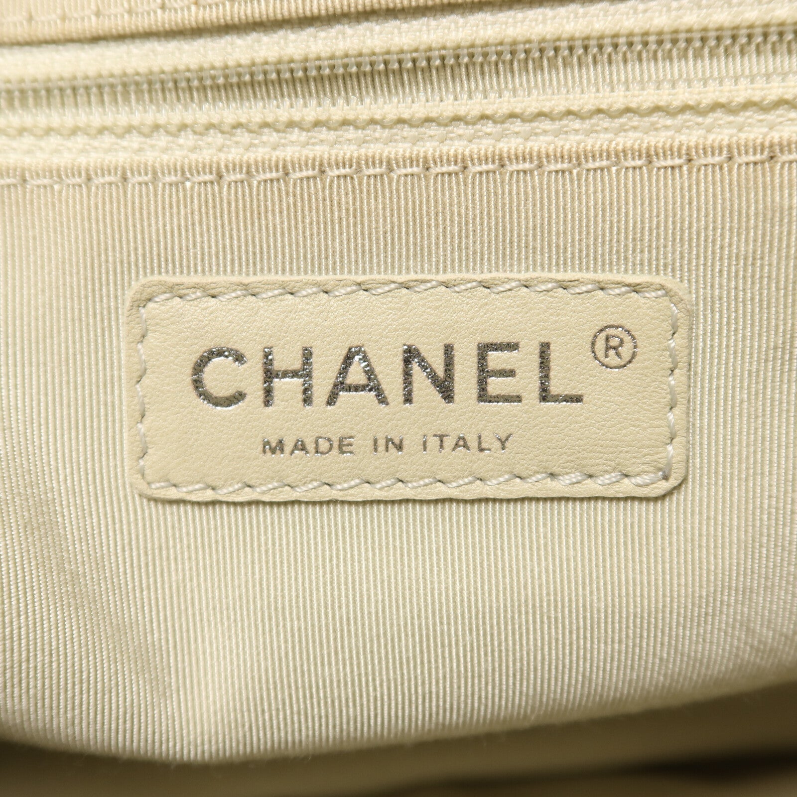 CHANEL 牛皮皮革Chain Shoulder銀扣鏈帶肩背袋