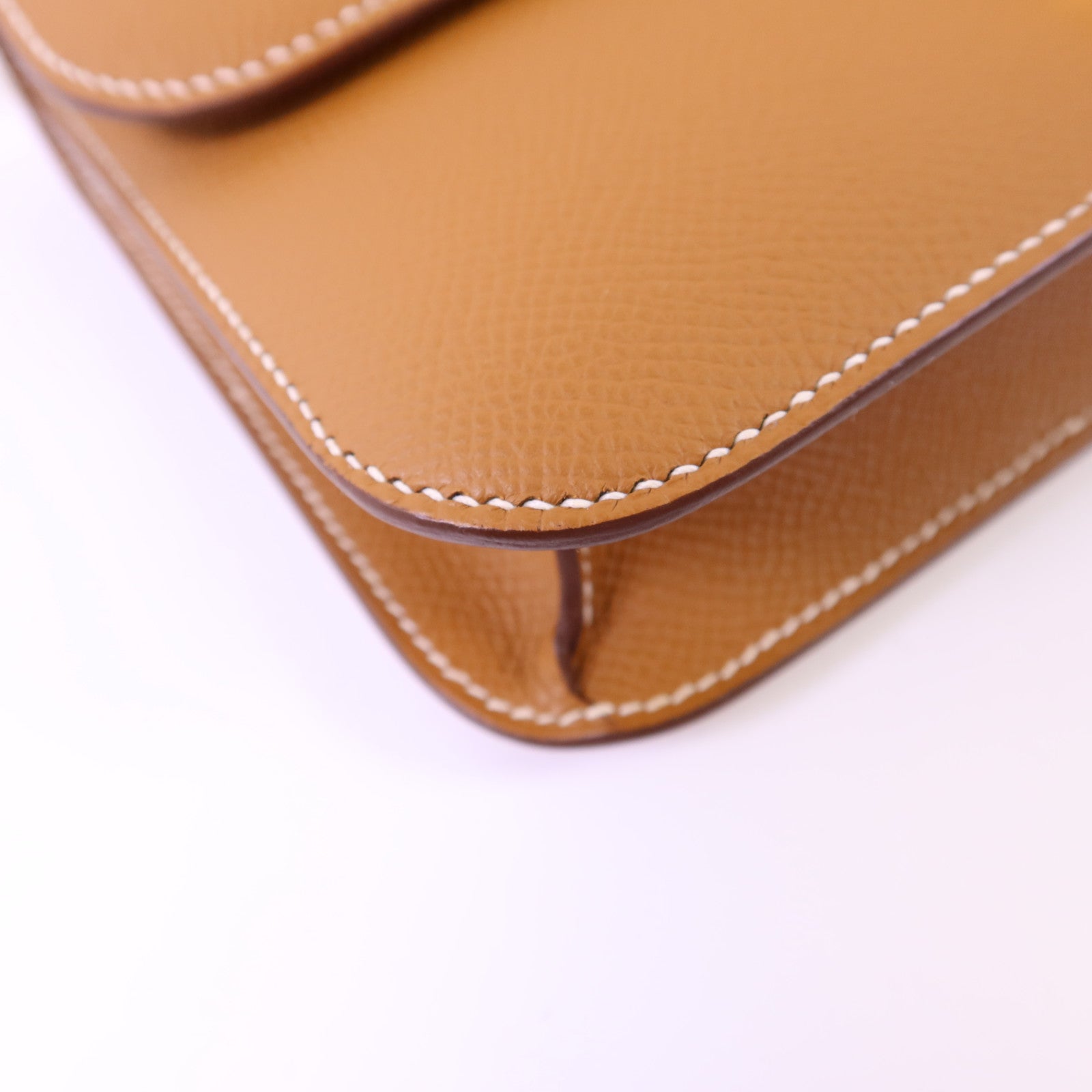 HERMES Epsom皮革Constance Elan金扣肩背袋Gold