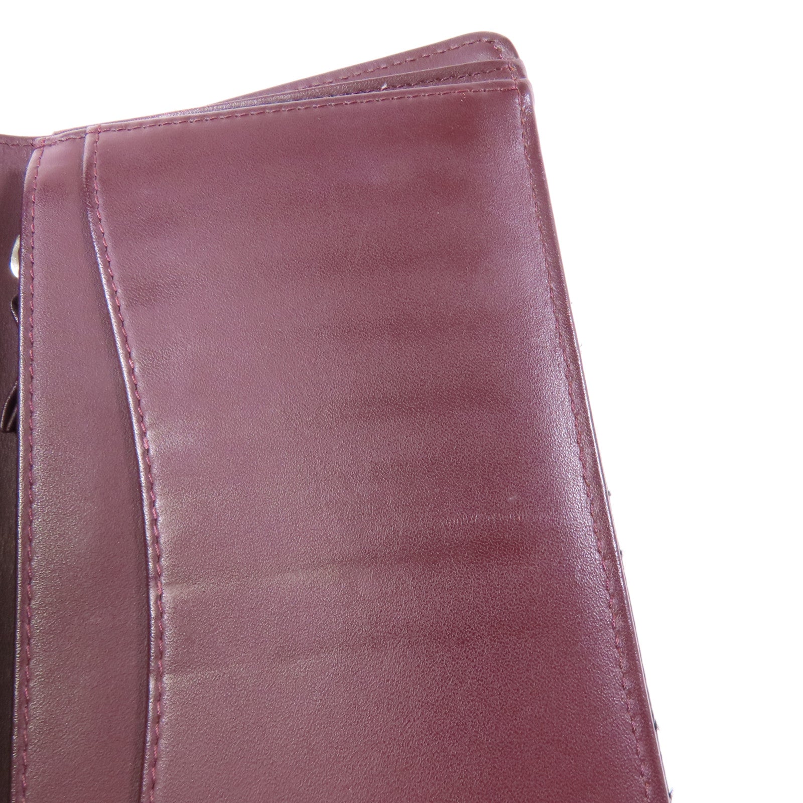 CHANEL 牛皮皮革Long Wallet銀扣長錢包