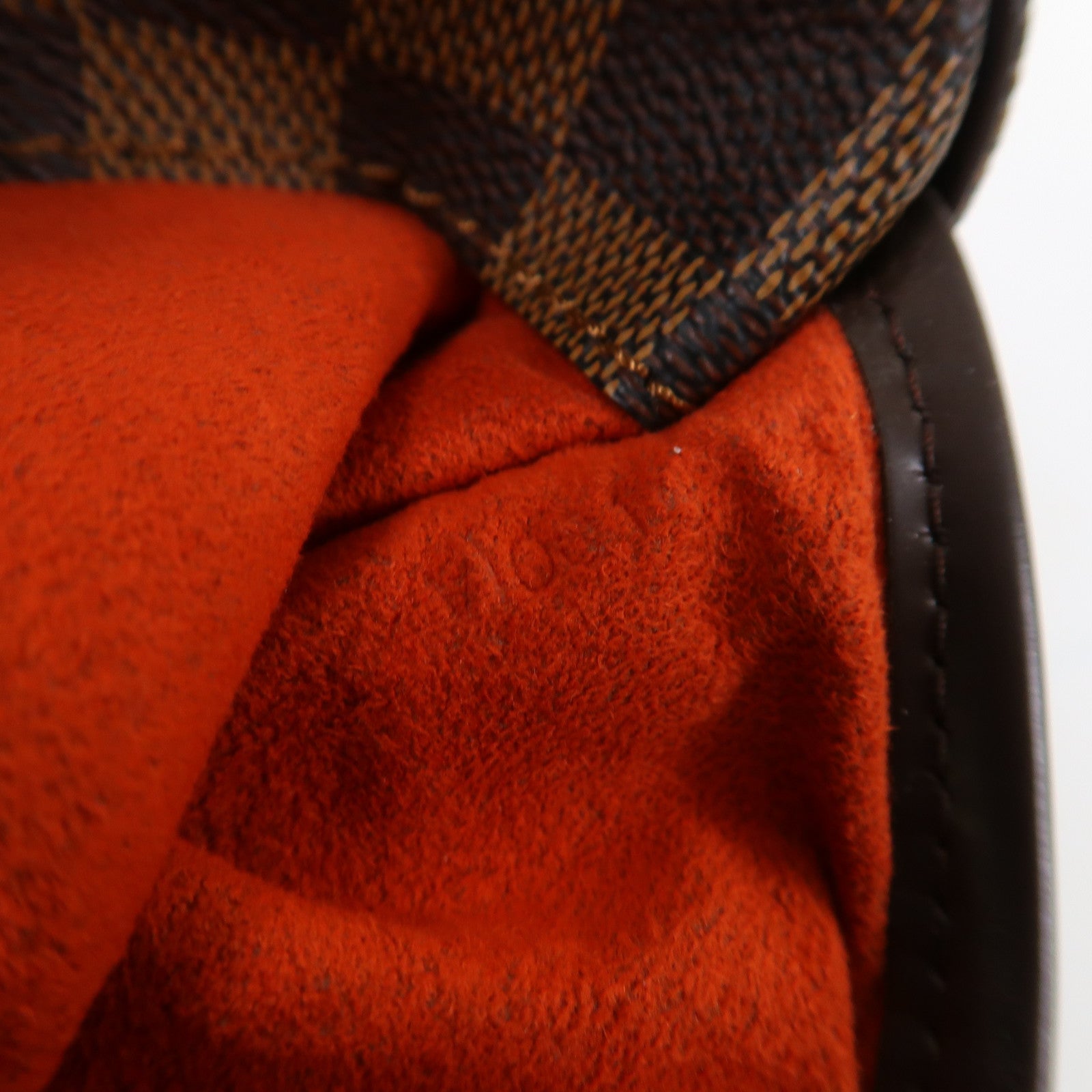 LOUIS VUITTON Damier Pochette Ipanema金扣手挽袋啡色