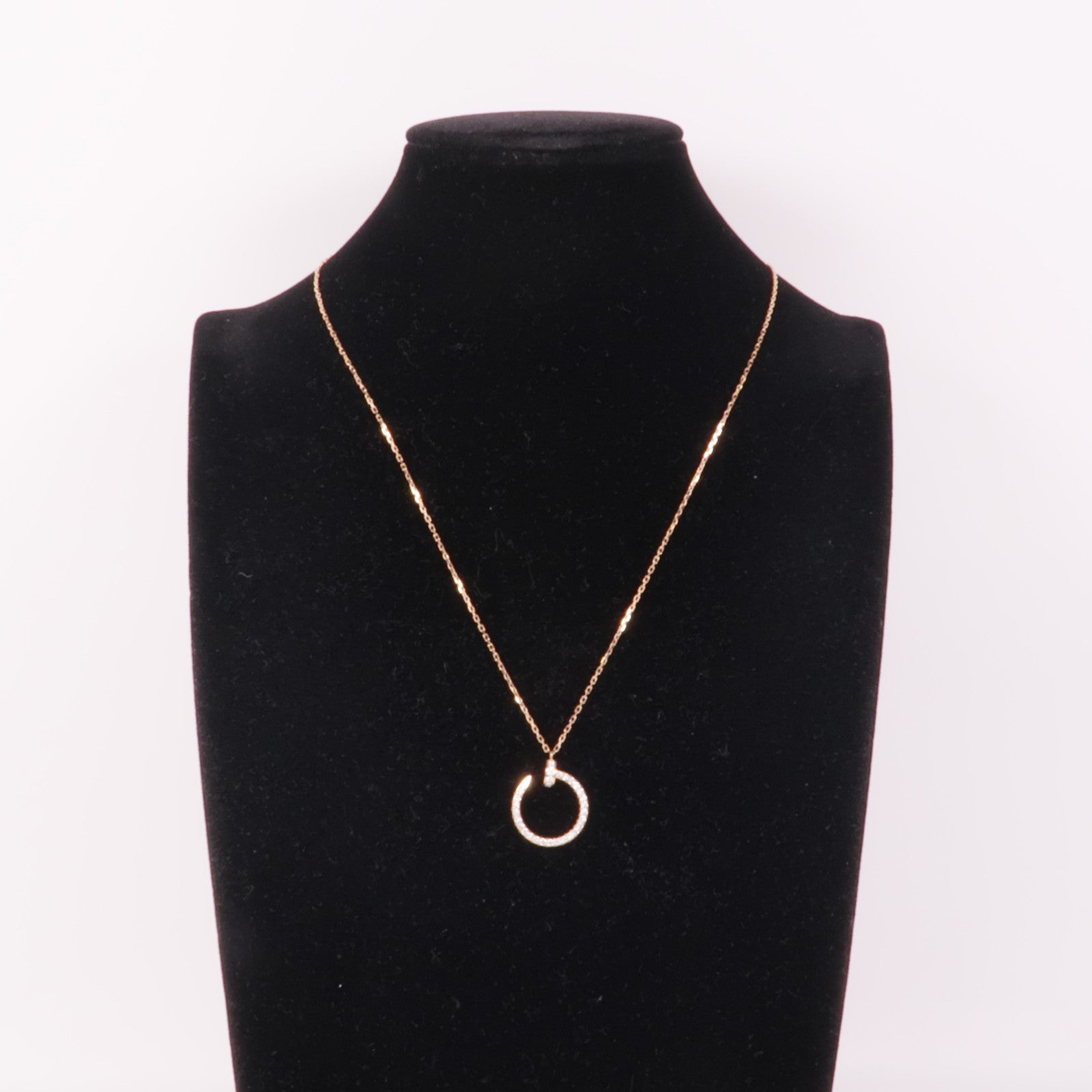 CARTIER Juste Un Clou Diamond Necklace B7224894 18K Pink Gold