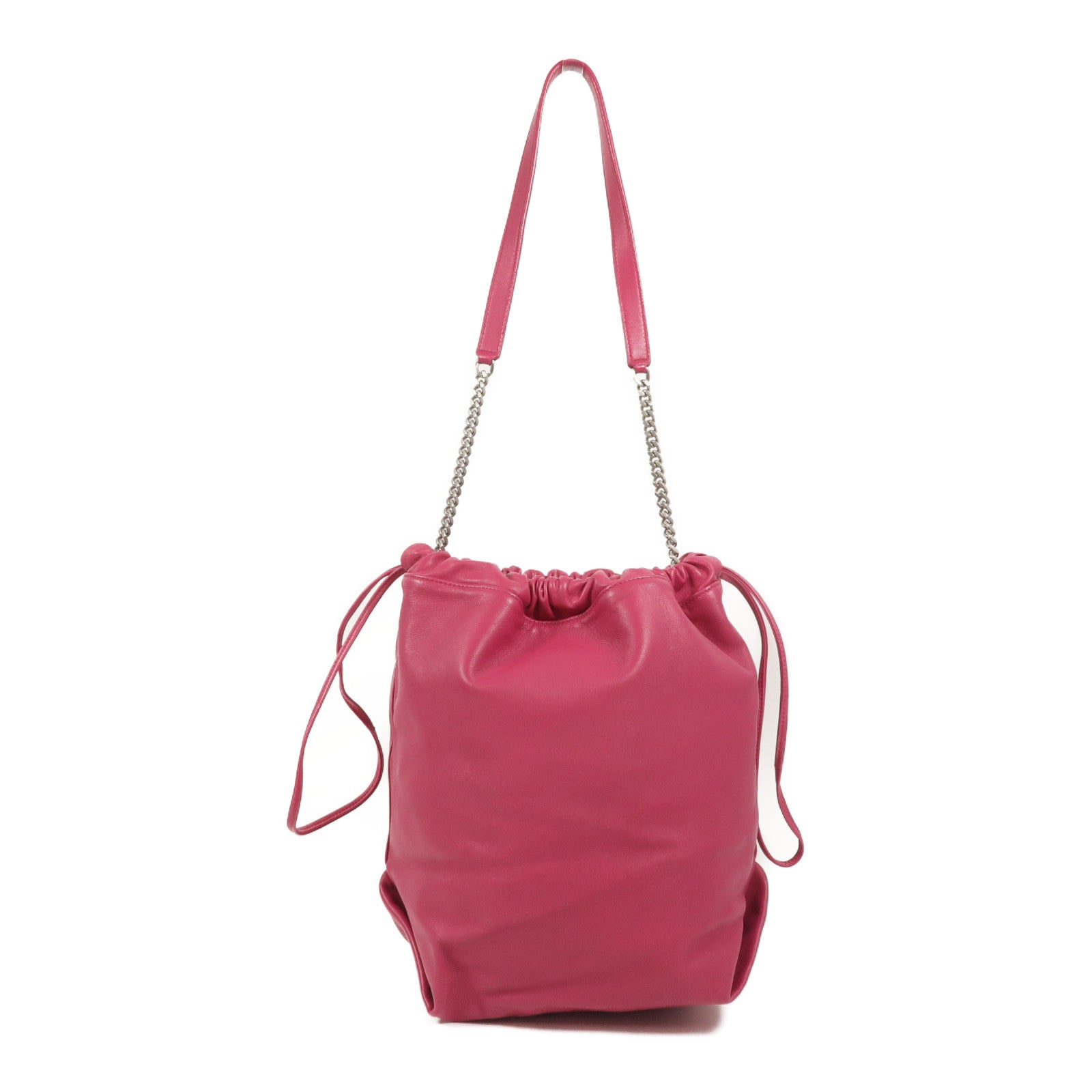 YVES SAINT LAURENT 羊皮皮革Teddy Bucket肩背袋