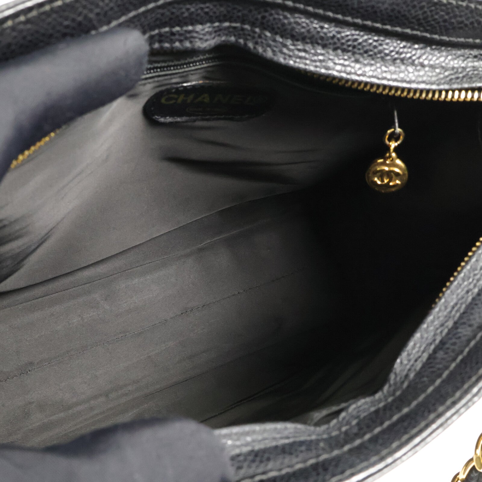 CHANEL 牛皮皮革Vintage Shoulder Bag鏈帶手挽袋