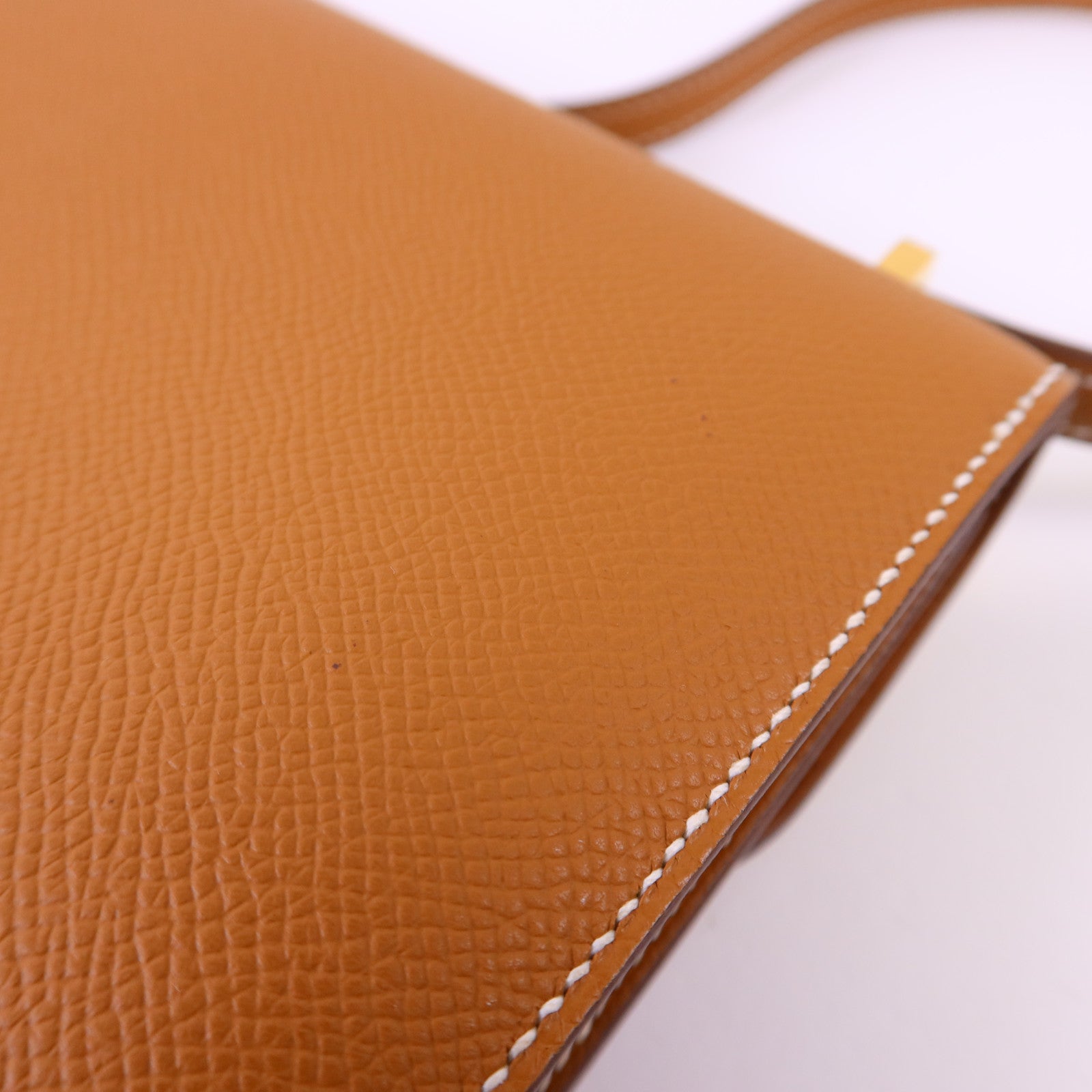 HERMES Epsom皮革Constance Elan金扣肩背袋Gold