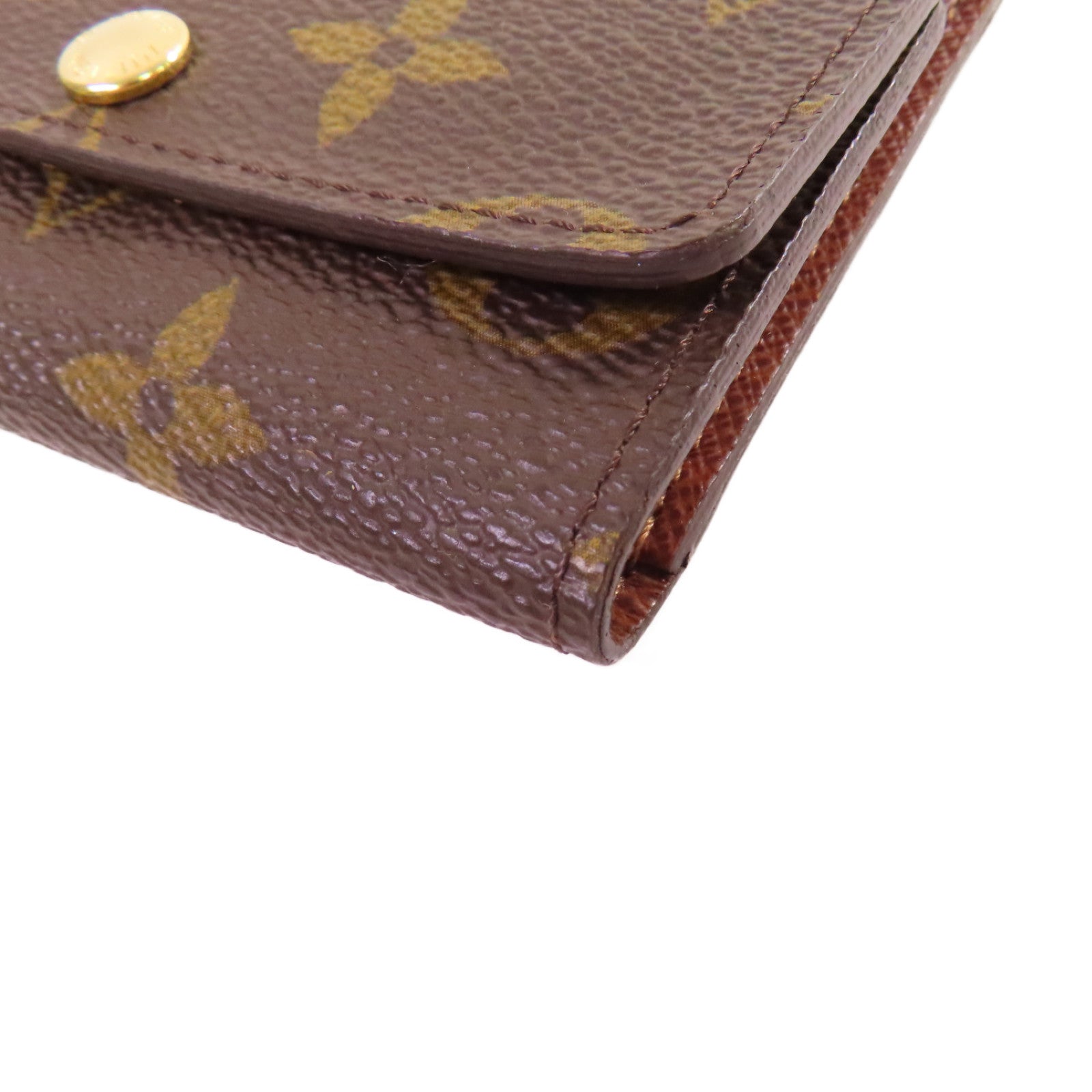 LOUIS VUITTON Monogram 5 Key Holder金扣鎖匙包啡色