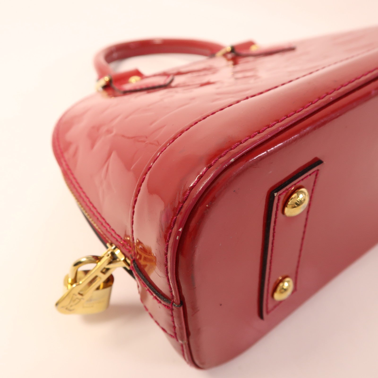 LOUIS VUITTON Vernis Alma BB金扣手挽肩背兩用袋