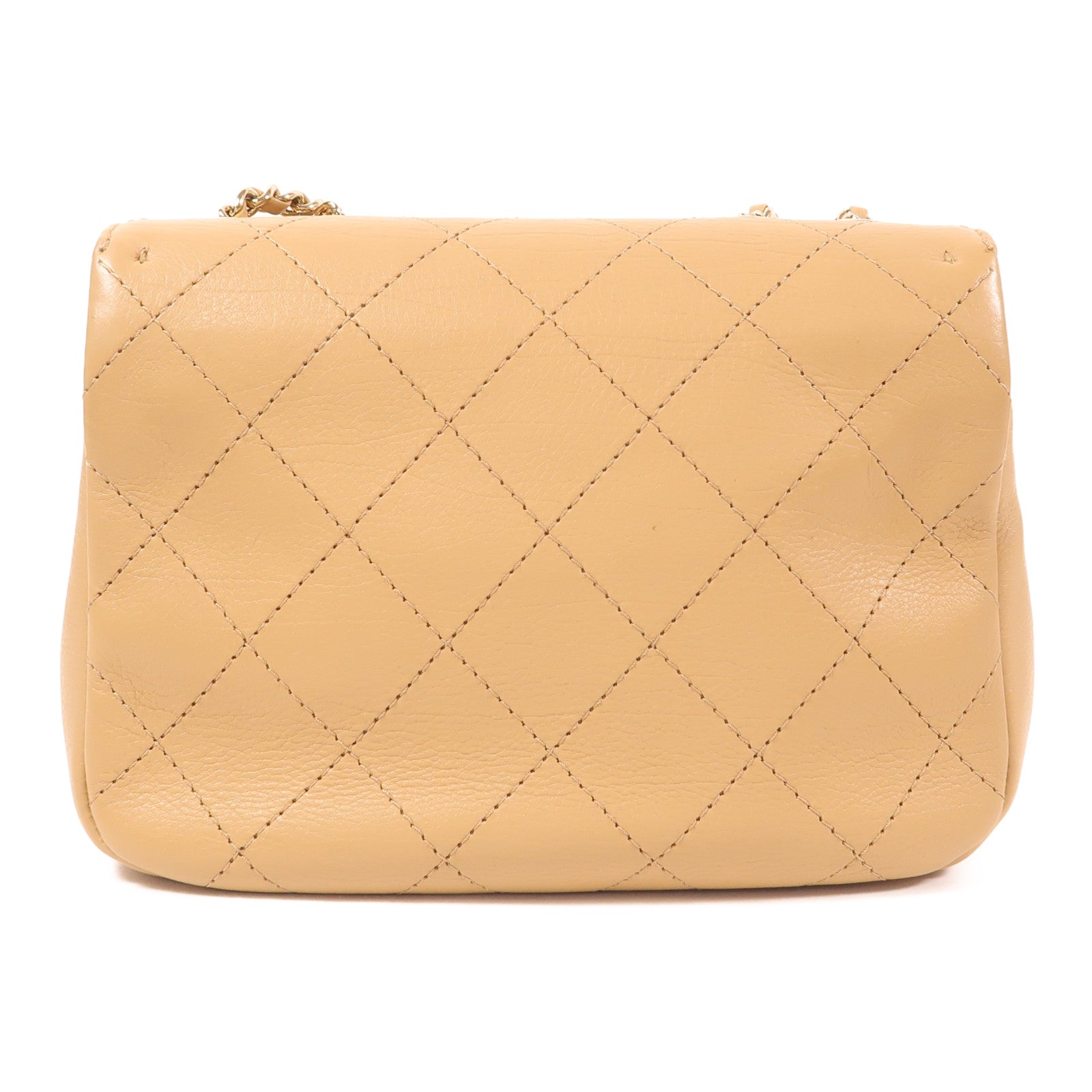CHANEL 牛皮皮革Shoulder Bag金扣鏈帶肩背袋