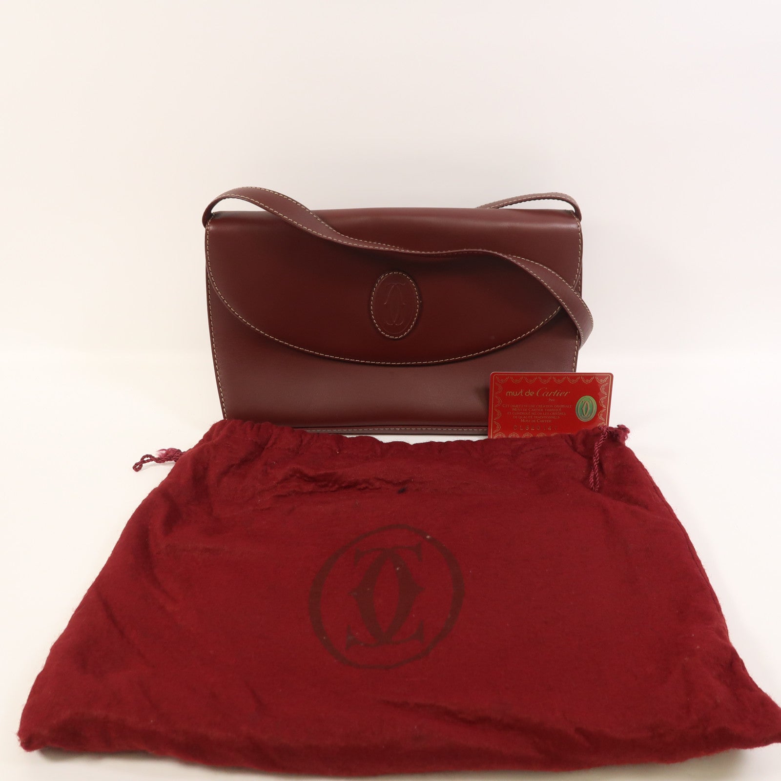 CARTIER 牛皮皮革Shoulder Bag金扣肩背袋