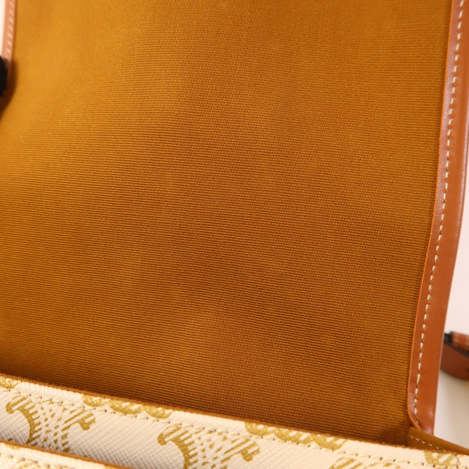 CELINE 塗層帆布Medium Folco In Triomphe金扣肩背袋