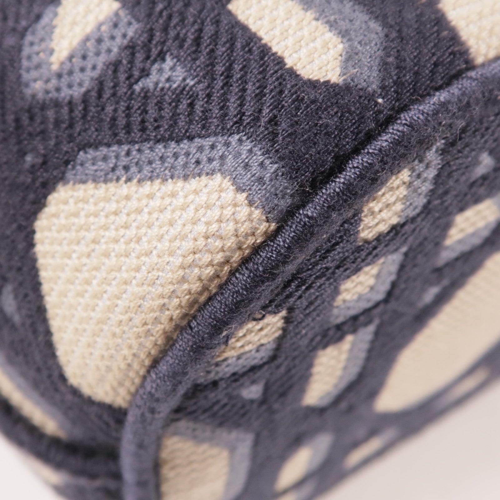 Dior CD GHW Hat Basket 2 Way Bag Canvas Navy/Beige