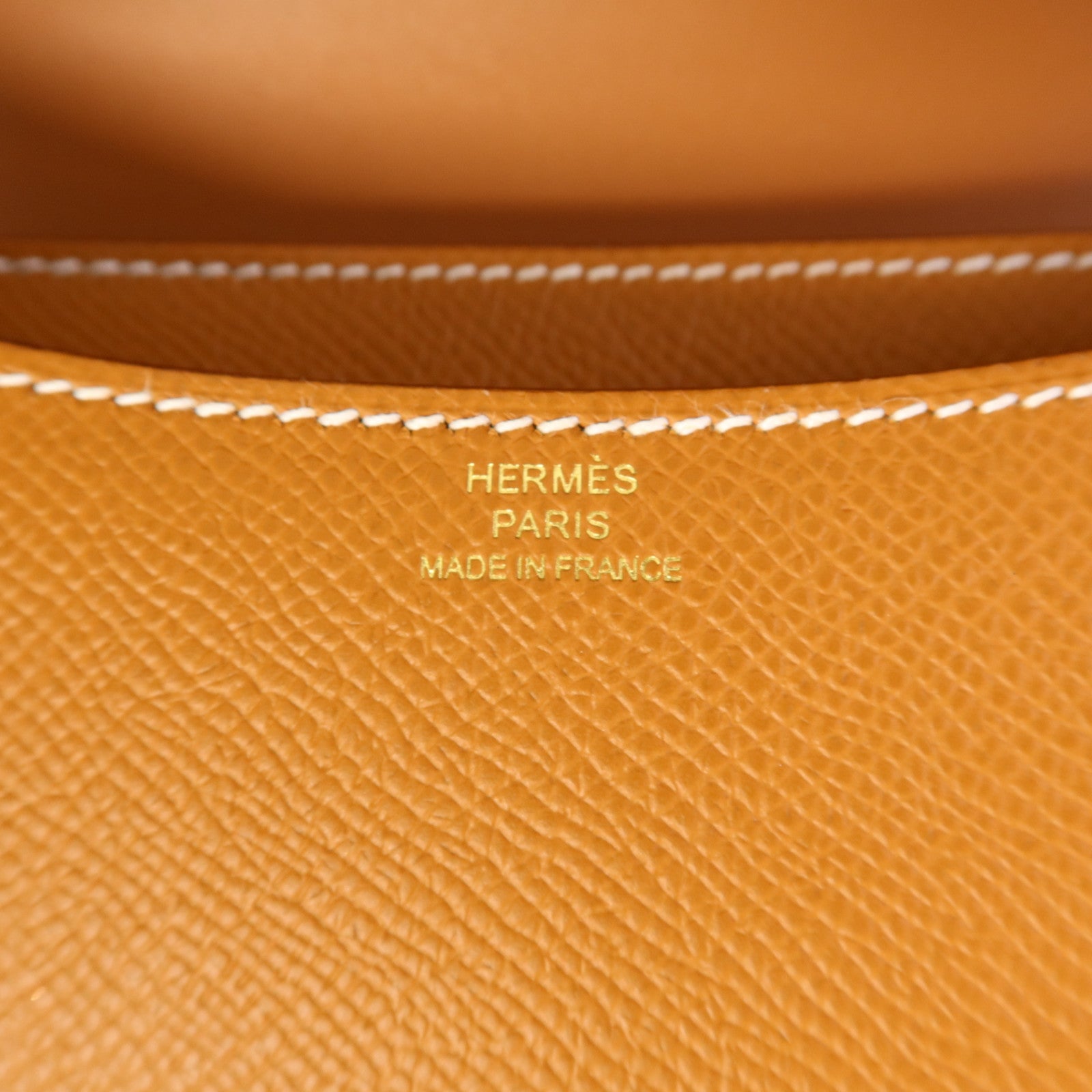 HERMES Epsom皮革Constance Mini金扣肩背袋Gold