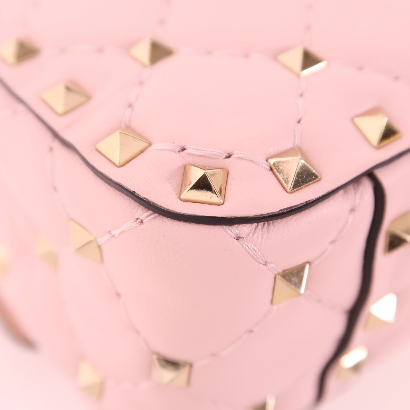 Valentino 皮革Rockstud Spike金扣手挽肩背兩用袋