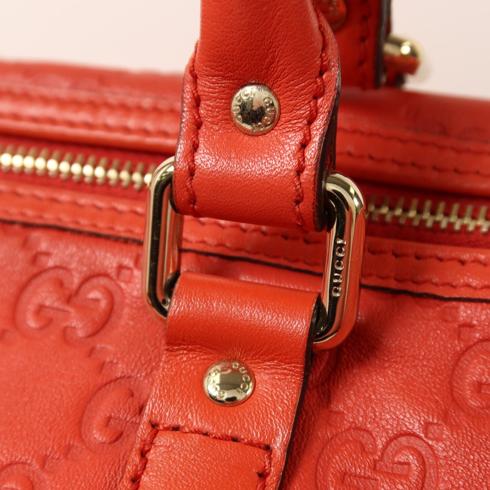 GUCCI 牛皮皮革Hand Bag金扣手挽袋