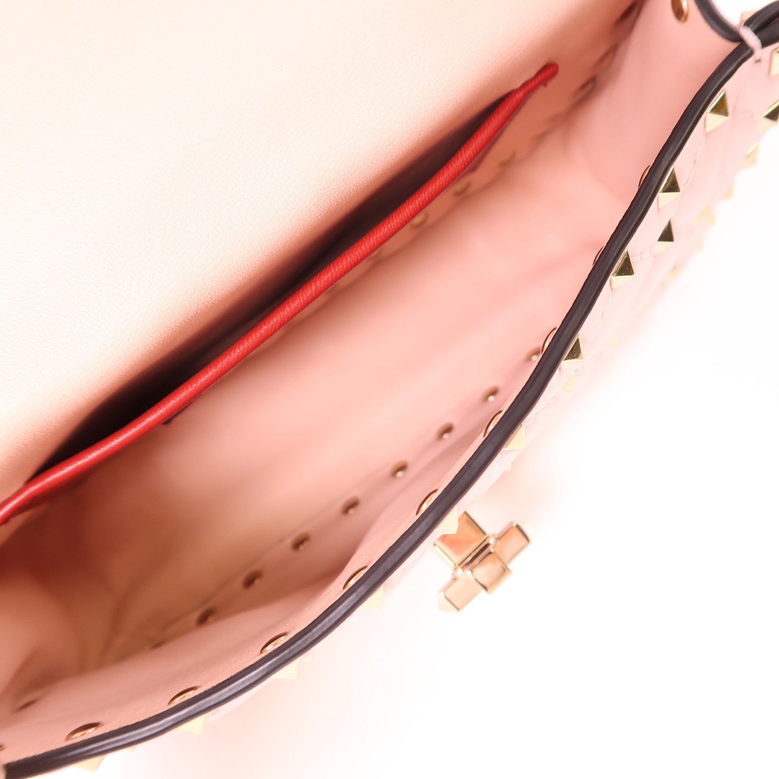 Valentino 皮革Rockstud Spike金扣手挽肩背兩用袋