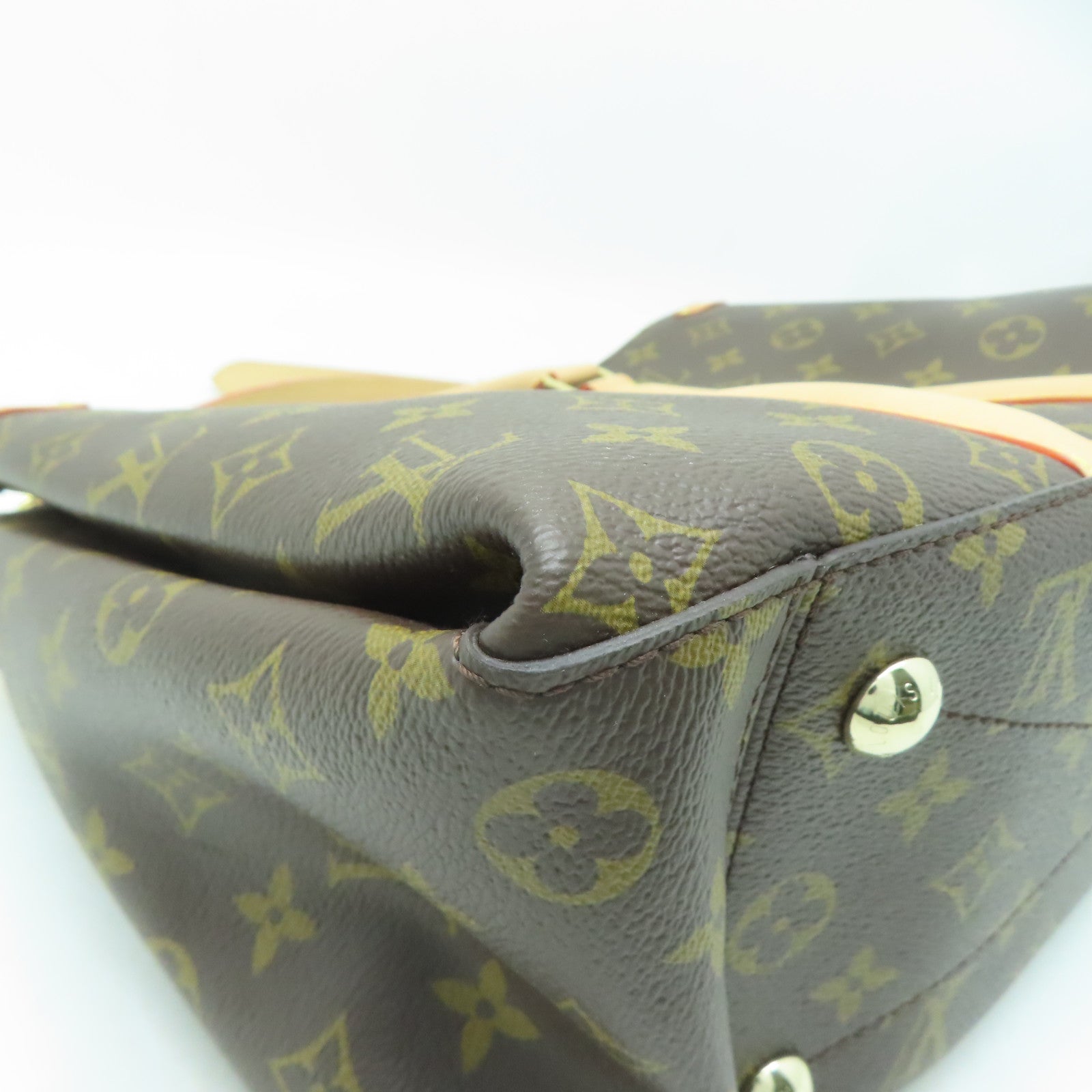 LOUIS VUITTON Monogram Soufflot BB金扣手挽肩背兩用袋啡色