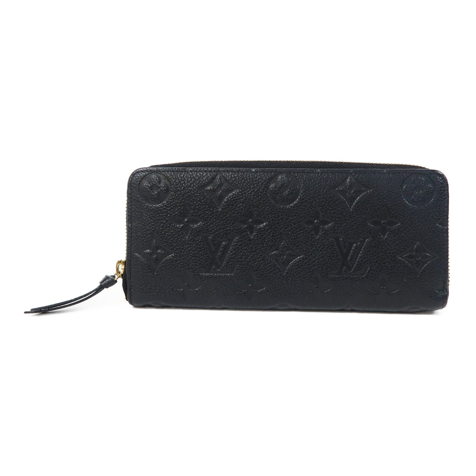 LOUIS VUITTON Monogram Empreinte Clemence Wallet金扣長錢包黑色